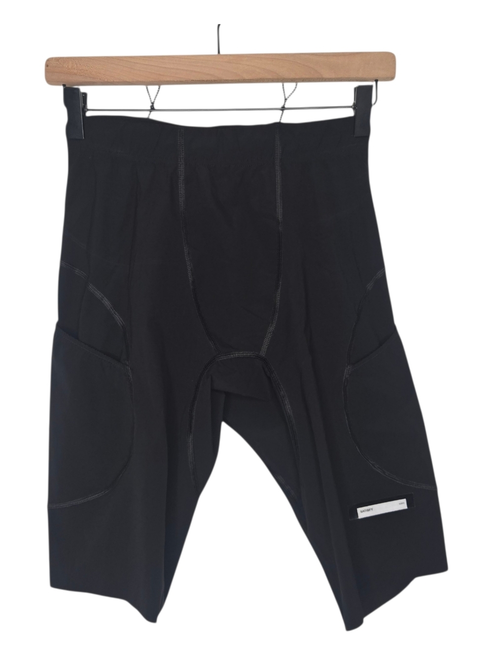 Satisfy Mens Black TechSilk Evo 9" Half Shorts Size Medium